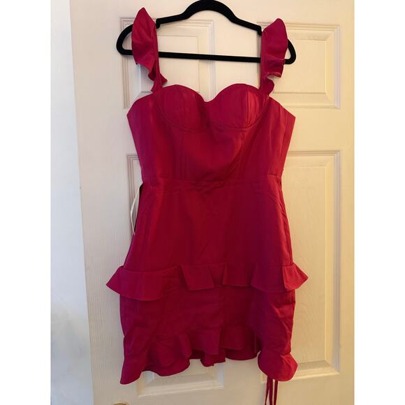 Source Unknown Dresses & Skirts - Cute Dark Pink Ruffle Dress Size 0 NWT